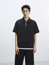 Men's Contrast Textured Polo Shirt